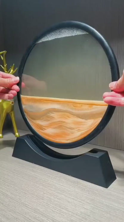 Golden Flow Sand Art Frame