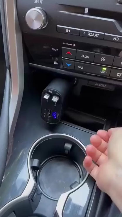 Retractable 4 In 1 Car Charger